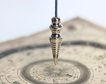 Brass Chakra Pendulum: Sei He Ki Flow, Energy Balancing (6.3cm)