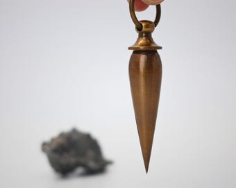 Péndulo de chakras de latón, herramienta de sanación energética (7 cm)