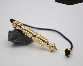 Brass Pendulum Aventurine Bloom Healing Pendulum 7.5cm Energy Balancer Chakra Cleansing Tool