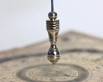 Brass Lotus Drop Pendulum, Chakra Cleansing Energy Balancer (6cm)