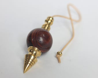 Péndulo Espíritu del Bosque: Palosanto y Latón para Sanación Energética, Conexión a Tierra y Equilibrio de Chakras