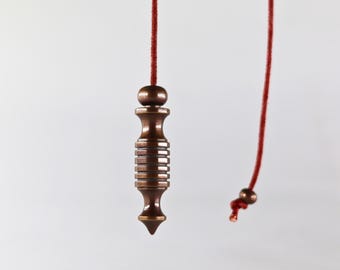 Brass Ankh Pendulum: Vibration Healing, Chakra Cleansing (6.2cm)