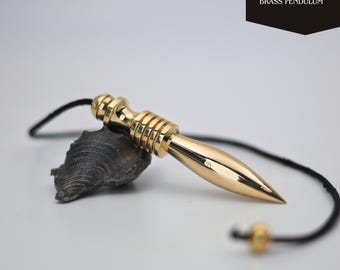 Brass pendulum Om Radiance 9cm Pendulum for Divination Yes No Dowsing Tool Intuition Tool Energy Reader