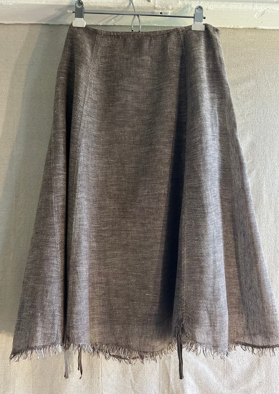 Eileen Fisher Linen Skirt with Cotton Lining. size