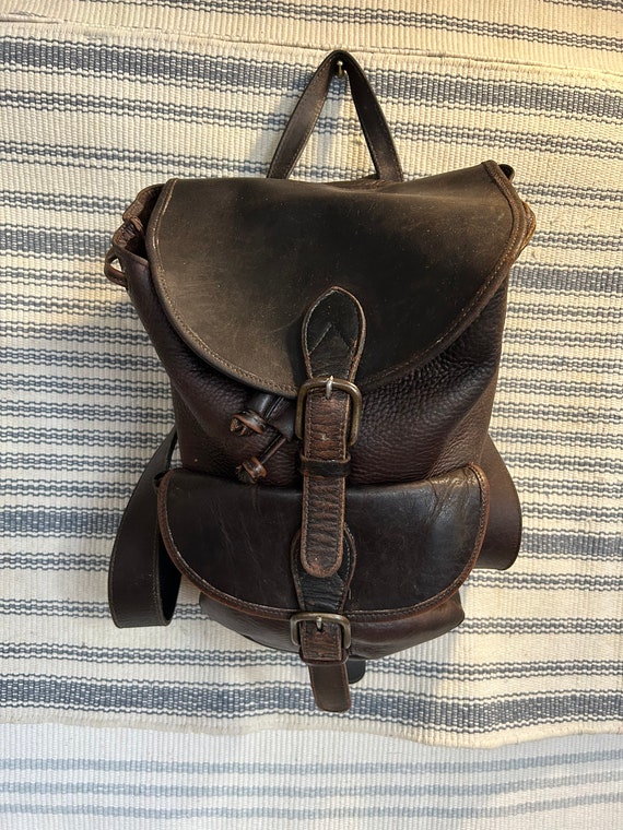 Brown Leather Backpack Gently Used