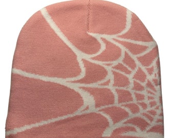Berretto Invernale A Ragnatela Unisex In Acrilico: Caldo E Alla Moda, Regalo Unico, Nero E Rosso