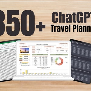 350+ Travel ChatGPT Prompts + Guide | Generate Perfect Itineraries | Save Time & Unlock Hidden Gems | Digital | Copy and Paste