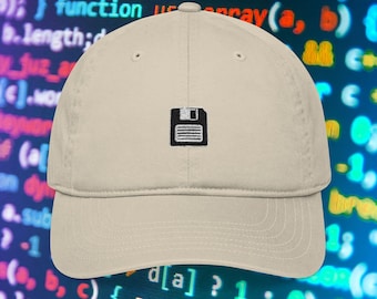 Floppy Disk Hat - Diskette Hat, Computer Hat, Coder Gift, Software Developer Hat, PC Builder Gift, Tech Geek Gift, Nerd Hat, Engineer Hat