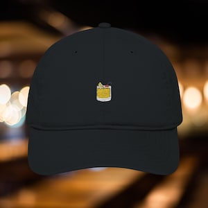Whiskey Sour Hat - Whiskey Sour Print, Whiskey Sour Lover Gift, Cocktail Hat, Cocktail Lover Gift, Bartender Hat, Mixology, Bar Owner Gift