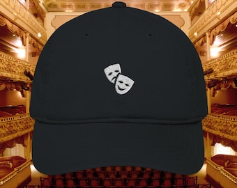 Theater maskers hoed - theater cadeau, acteur hoed, actrice hoed, artiest cadeau, Broadway hoed, theater kind cadeau, soap opera, musical, theatraal