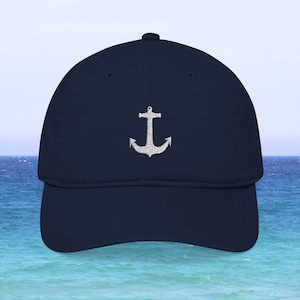 Anchor Hat - Anchor Cap, Boat Hat, Sailor Hat, Navy Hat, Boat Owner Gift, Boating Hat, Fisherman Gift, Sailing Hat, Ship Lover Gift