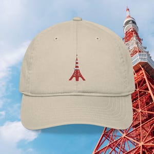 Tokyo Tower Hat - Japan Hat, Japan Gift, Japan Cap, Tokyo Gift, Shibuya Gift, Shinjuku Gift, Akihabara Gift, Tokyo Tower Print