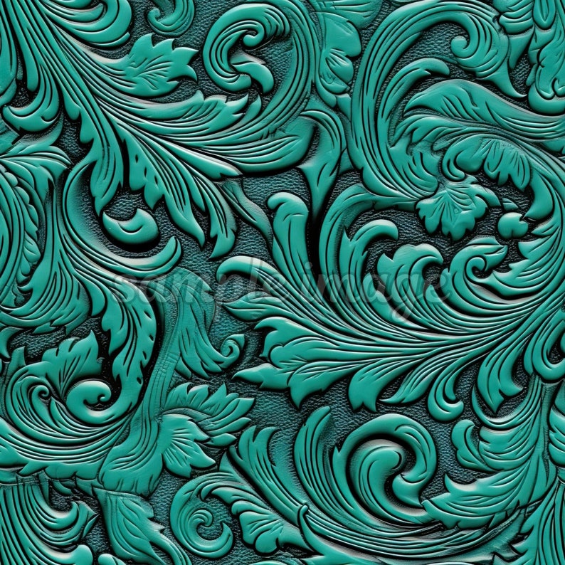 20 Embossed Leather Seamless Digital Papers Western Engraved Etsy