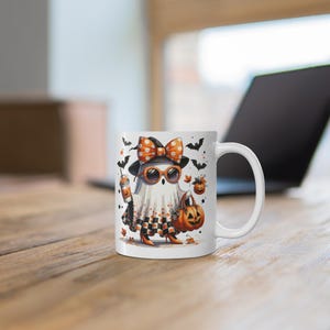 Halloween Ghost Mug: Spooky Trick or Treat Coffee Cup