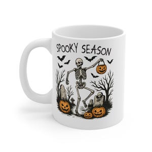Skeleton Halloween Mug: Spooky Season Coffee Cup