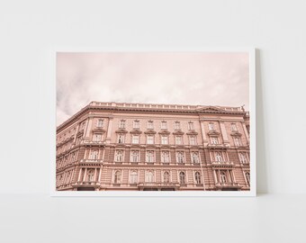 Budapest Minimalist Neo-Renaissance Cityscape Photography, Europe Travel, Hungarian Architecture and Buildings, Digital Download Print