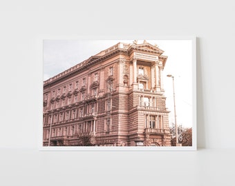 Budapest Fonciere Palace Cityscape Photography, Europe Travel, Hungarian Architecture and Buildings, Digital Download Print, Wall Art