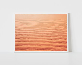 Sand Pattern in Wadi Rum, Jordan Desert Minimalist Photography, Beautiful Nature Print, Printable Wall Art, Sand Dunes Digital Download