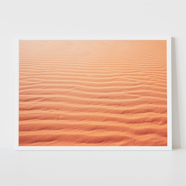 Sand Pattern in Wadi Rum, Jordan Desert Minimalist Photography, Beautiful Nature Print, Printable Wall Art, Sand Dunes Digital Download