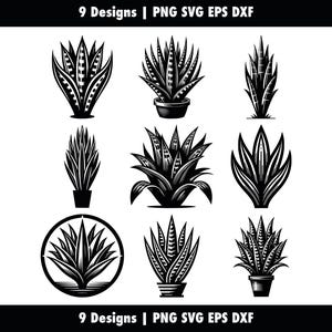 Pacote de planta de cobra, folha de planta de cobra, svg png eps dxf, silhueta de Sansevieria Laurentii Cricut, corte vetorial, clipart de estêncil, uso comercial