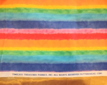 Rainbow Stripe Fabric pattern #GAIL-C3591 Pride Fabric