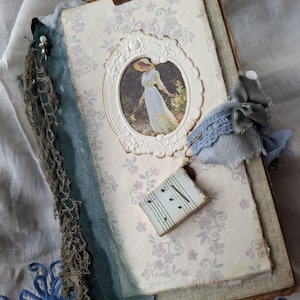 Cuaderno y libro de almacenamiento Junk Journal "Forest Walk" en estilo vintage y aspecto shabby chic