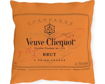 Luxury VC Champagne Outdoor Pillows, Christmas Gifts, Cushions, Garden Furniture, Champagne Lover Gift, Wedding, Summer