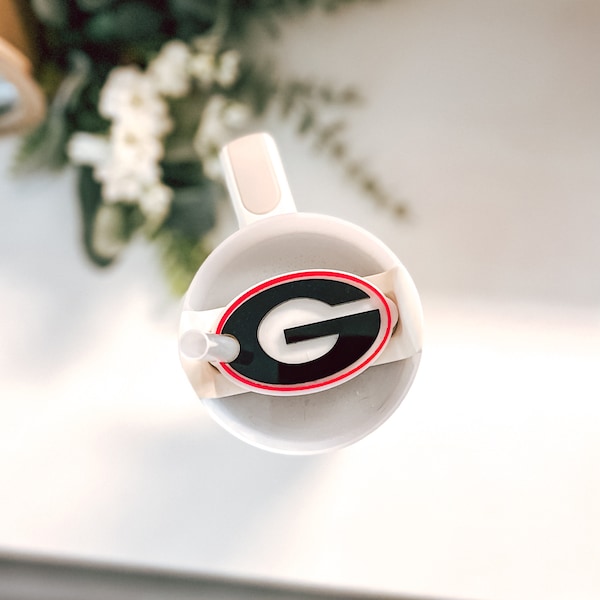 Georgia Stanley Tag | Topper for Stanley | Georgia Tumbler Tag | UGA