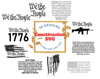 We the People US Constitution svg png pdf - Vector Digital File - Silhouette - Cricut - CNC - Laser - Sublimation, We the People, 1776 SVG,