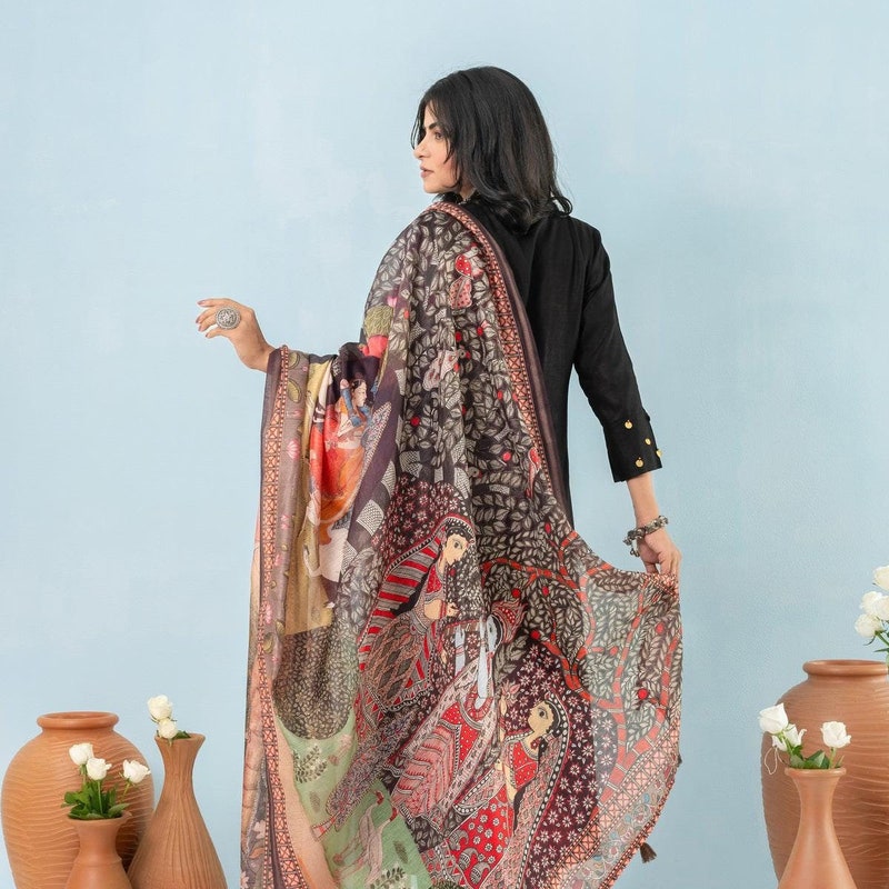 Yellow - Cotton Jaipur Printed Dupatta 46