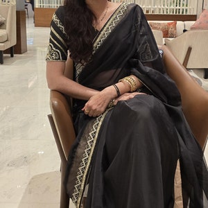 Black Party Wear Saree Black Saree Festival Wear Ethnic Saree Indian Saree Cut Dana Saree Zardozi Saree Bridesmaid Saree Organza Bridal