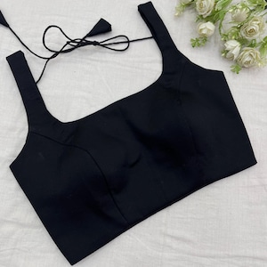 Cotton Blouse with U Shape Neck Sleeveless Blouse, Best for Sarees, Lehga & Choli, Jeans. Best for Celebrations Festival and Function