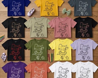 Cricut SVG Bundle, Ballerina Elephant Design, Sublimation Files for T-Shirts, Kids Animal Clipart, Commercial Use, Instant Download