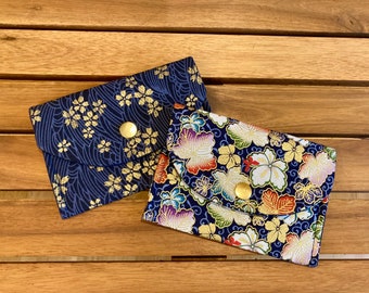 Gold & Floral Snap Pouch | Montessori Language Pouch | Small Snap Purse