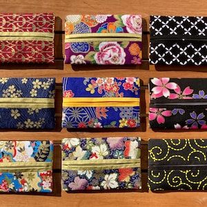 Handmade Cotton Pocket Tissue Holder: Travel Size Pouch - Tissues Included