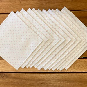 Montessori Polishing Cloths Yellow, Pink, or Blue Small Flannel Double Layer Dust Cloths Small Polka Dot or Striped Cleaning Cloths Pink Polka Dots