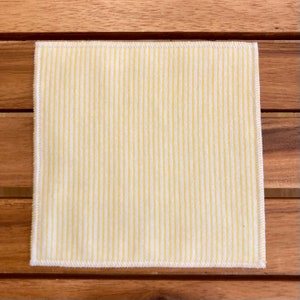 Montessori Polishing Cloths Yellow, Pink, or Blue Small Flannel Double Layer Dust Cloths Small Polka Dot or Striped Cleaning Cloths image 10