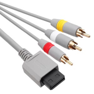 Wii AV Cable works on all nintendo wii consoles to plug in to tv