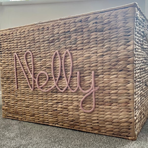 Large Personalised Toy Box | Toy Storage | Water Hyacinth | Wicker Basket | Basket | Personalised Gifts | Nursery Storage | Toy Box