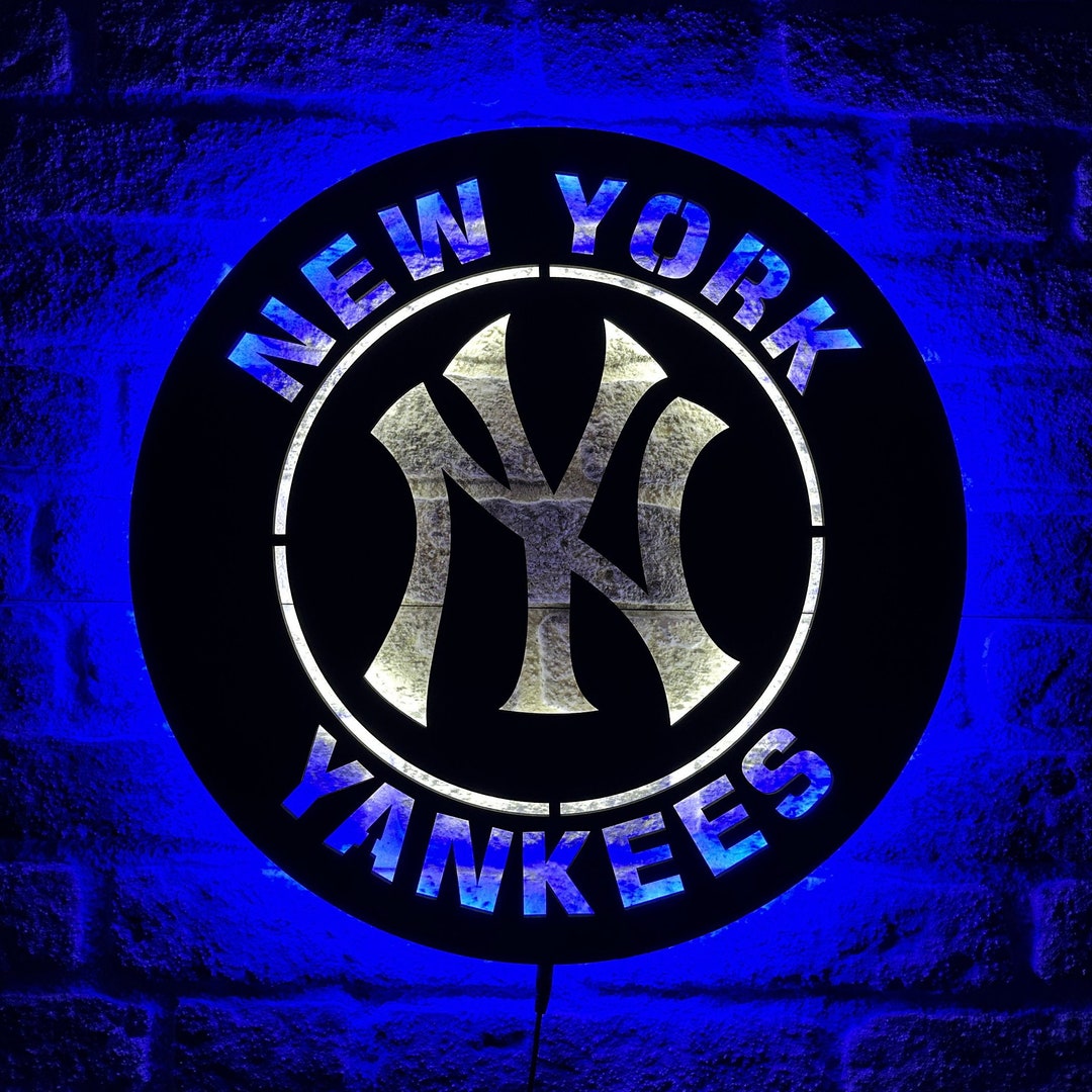 New York Yankees Led Sign New York Yankees Wall Art New York Etsy UK