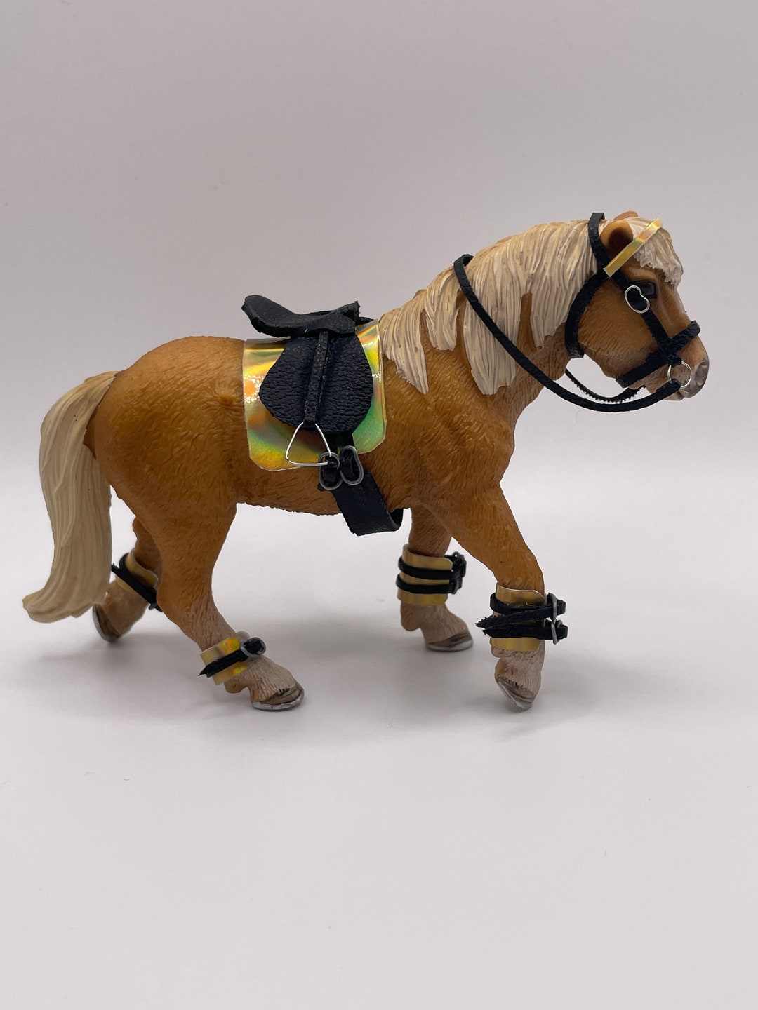 Handmade Tack for Schleich Horses Ridingset gold Etsy