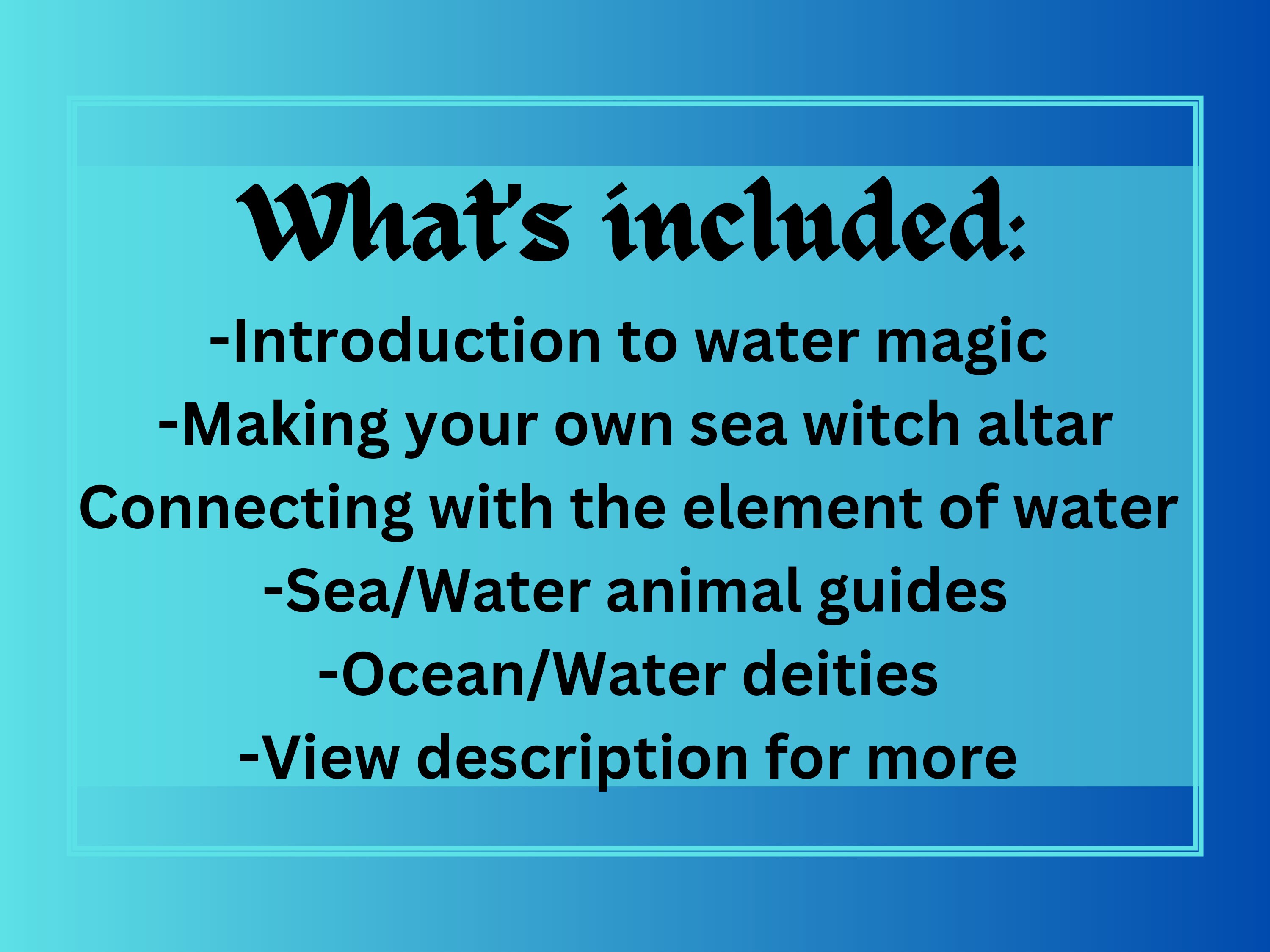 Magic Water Rune Water Magic Sea Witch's Grimoire Pages Printable Book of Shadows ...