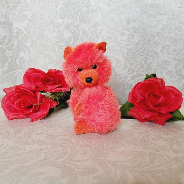 Vintage Kamar Red Fox Plush. Circa 1967. Collectable Plush. Kitsch Fuzzy Fox Plush. Japan Plush. Collectable Plush. Red Fox.