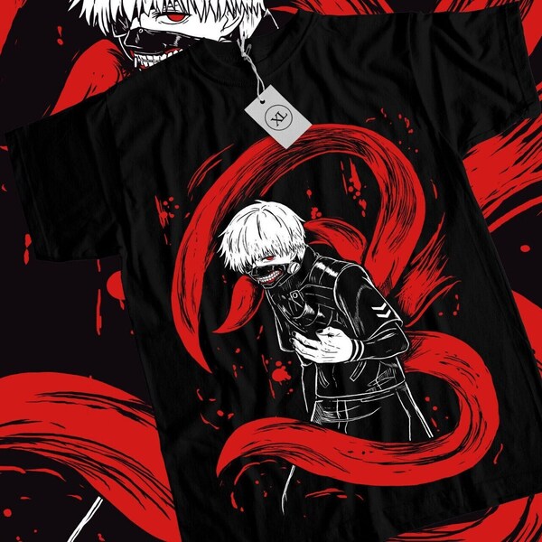 Unisex Horror Manga Creepy Girl T-Shirt, Dark Anime Gothic T-Shirt, Manga Gothic T-Shirt Inactive