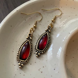 Golden Ruby Earrings
