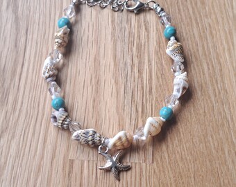 Beach summer Starfish shell anklet