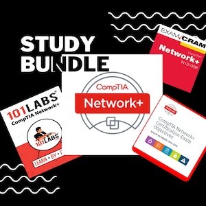 Pacote completo de estudo do exame CompTIA Network+ 008: 101 Net+ Labs PDF, livro de aprendizagem ExamCram COMPLETO, guia COMPLETO de solução de problemas do Net+