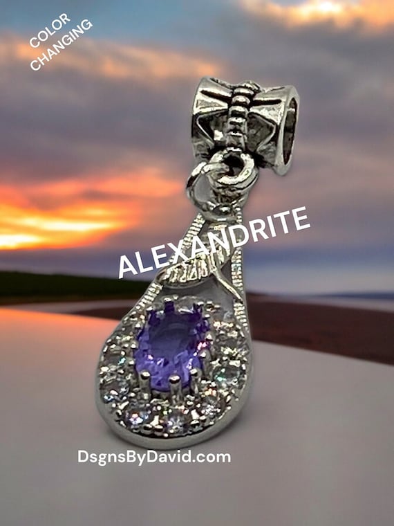ALEXANDRITE and TOPAZ Pendant Necklace