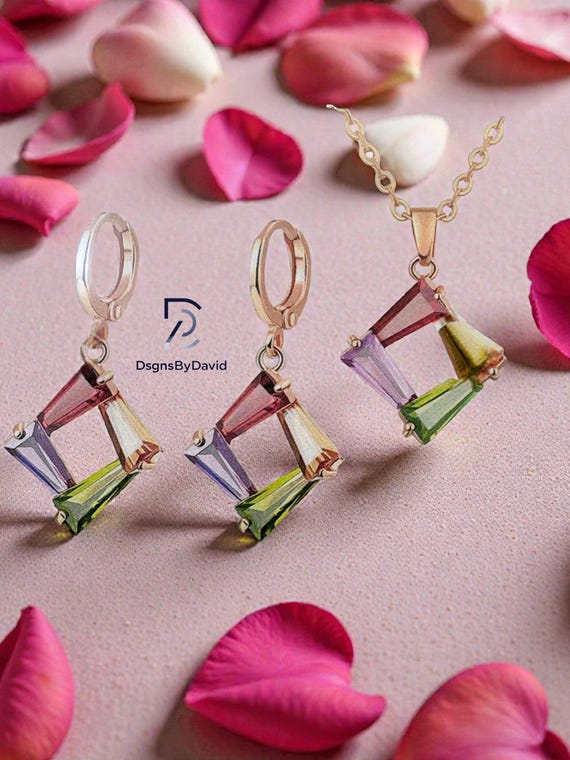 Natural GARNET PERIDOT AMETHYST Gemstone Set