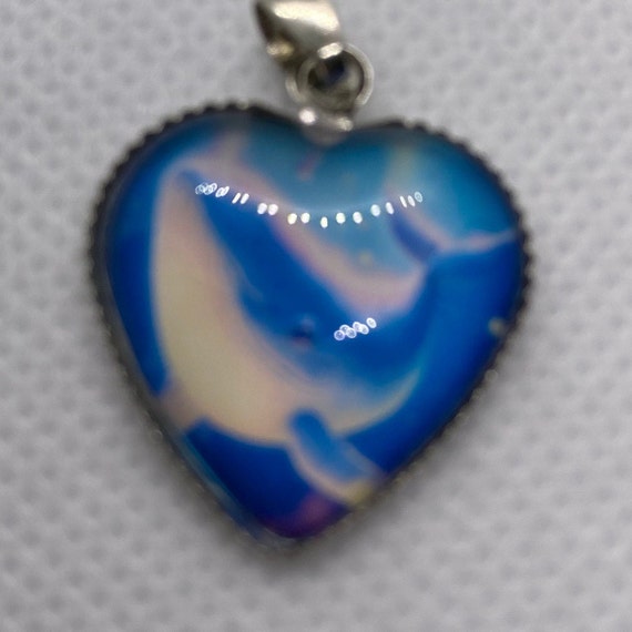 Heart Shape Whale Pendant Necklace
